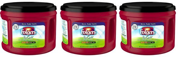 Folgers 1/2 Caff Ground Coffee, 25.4 oz N9