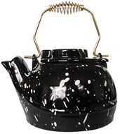 Uniflame 2.5 Quart Porcelain Coated Kettle-Blue with White Speckles N2