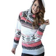 Hooded Pullover,Morecome Women Long Sleeve Christmas Hoodie Sweatshirt