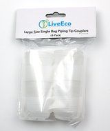 LiveEco Russian Piping Tip Couplers | 4-Pack | For Large Size Icing Nozzles | Quickly &amp; Easily Attach and Swap... N2