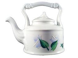Hand-painted Small China Tea Kettle 4 Oz (Red Rosebuds) N7