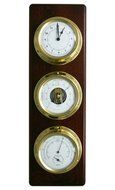 Fischer 1538-22 Weather Center with Temperature &amp; Humidity, Quartz Clock, Barometer
