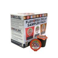 Double Donut Coffee Decaf Flavored Coffee Single Serve Cups For Keurig K Cup Brewer Variety Pack Sampler (24 count) N3