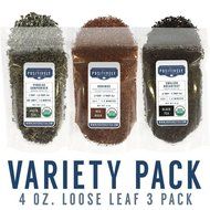 Organic Tea Variety 3-Pack, Loose Leaf, 4 oz. Bags, Positively Tea LLC.