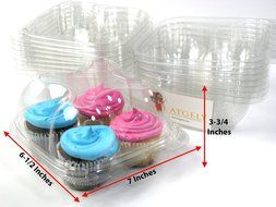 Katgely Cupcake Boxes Cupcake Containers 4 Pack Cupcake, Set of 10