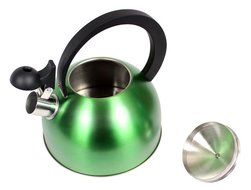 Home Basics 2.5l Tea Kettle - Stainless Steel Matte (Green) N2