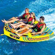 WOW World of Watersports, Macho 16-1030 1 to 3 Person Towable Tube, Multiple Riding Positions N4