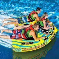 WOW World of Watersports, Macho 16-1030 1 to 3 Person Towable Tube, Multiple Riding Positions N5