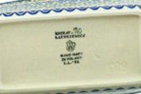 Polish Pottery Rectangular Baker 8-inch August Sunflowers UNIKAT N2
