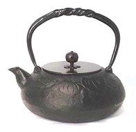 Naubu Iron Kettle Gourd Copper Lid Black 1.2L （japan import）