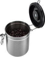 Coffee Canister - 16 Ounces - by Mixpresso (Stainless Steel) N3