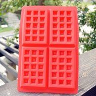 Lariy Waffles Cake Chocolate Pan Safety 4-Cavity Silicone Mold Baking Mould Kitchen RT N2