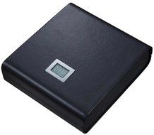 Visol Products VHUD73 Leather "Madrid" Travel Humidor with Embedded Digital Hygrometer