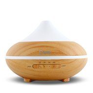 Aiho Deik Essential Oil Diffuser, 200ml Wood Grain Cool Mist Humidifier, 4 Timer Modes &amp; 7 Color LED with Auto... N3
