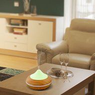 Aiho Deik Essential Oil Diffuser, 200ml Wood Grain Cool Mist Humidifier, 4 Timer Modes &amp; 7 Color LED with Auto... N4