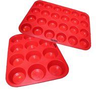Silicone Cupcake Pans [TWO PACK], One 12 cup reg size &amp; one 24 cup mini size Silicone Muffin baking pans / MULTI-PACK...