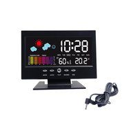 Hippih Digital Alarm Clock with Soft LED Nightlight,Snoozer, Sleep Time,Indoor Time/Temperature/Humidity /Day/... N8