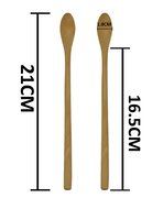 8-1/3 Inch High-grade Long Handle Nanmu Wooden Tea Coffee Mixing Measuring Spoon, Set of 2 (4) N3