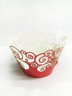 HUAL Cupcake Wrappers 50 Filigree Artistic Bake Cake Mirror Paper Cups Wave Lace Laser Cut Liner Baking Cup Muffin... N3