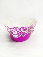 HUAL Cupcake Wrappers 50 Filigree Artistic Bake Cake Mirror Paper Cups Wave Lace Laser Cut Liner Baking Cup Muffin... N4