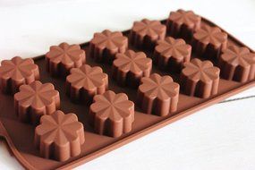 Ice Pop Molds Silicone Baking Mould Mold Chocolate Cake Cookie Muffin Candy Jelly Ice Cube (Type 5-8 Leaves) N4