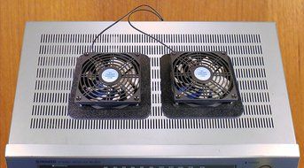 Receiver/Amplifier 12v trigger-controlled cooling fans/enlarged Airchamber bases &amp; multispeed
