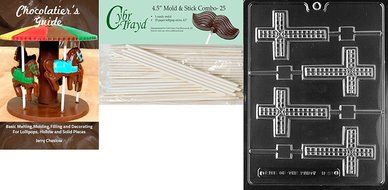 Cybrtrayd R061 Cross Lolly Chocolate Candy Mold with Exclusive Cybrtrayd Copyrighted Chocolate Molding Instructions... N3