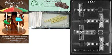 Cybrtrayd R061 Cross Lolly Chocolate Candy Mold with Exclusive Cybrtrayd Copyrighted Chocolate Molding Instructions... N5