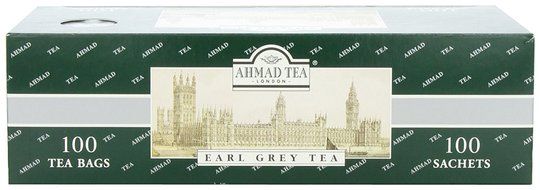 Ahmad Tea Earl Grey Tea, 100 Enveloped Teabags, 7-Ounce Packet (Pack of 3) N2