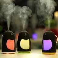 YCTA Portable Penguin Humidifier Mini Night Light USB Humidifier Air Purifier, White N2