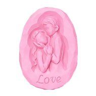 Sher Love Lover Shaped Fondant Cake Chocolate Silicone Mold Cake Decoration Tools,L9cmW7cmH3.5cm