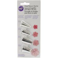 Wilton 418-4569 4-Piece Drop Flowers Tip Set