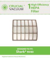 1 Shark NV80 HEPA Filter; Fits NV80 Models; Part # XHF80; Designed &amp; Engineered By Crucial Vacuum