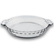 9.5 Inch - Clear Glass Baking Deep Pie Dish Plate