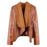 Jacket,Morecome Fashion Vintage Women Biker Motorcycle Leather Zipper Coat N3