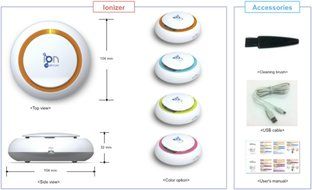 Personal Plasma Ionizer Air purifier Dr. USB Healing Ion Shower N2
