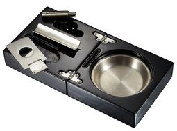 Visol VASH704 Bremen Cigar Ashtray with Cigar Cutter and Punch N2