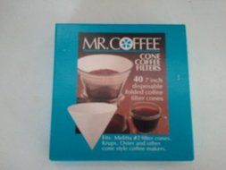 Mr. Coffee Cone Filters 7" for Melitta #2 cones 40 pack