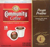 Community Coffee Pecan Praline, K-Cup for Keurig Brewers, 18 Count N6