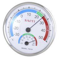 Indoor Measuring Thermometer Hygrometer 5.2 Inch Dia Dial White