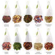 Tea Fort&eacute; Tea Chest Herbal Tea Tasting Assortment with 40 Handcrafted Pyramid Tea Infusers - Chamomile, Chai,... N7