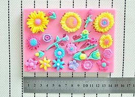 WilsonBaking Love Collection - Flower Field Decor Mold Decorations Silicone Mold Silicone Fondant Lace Molds -... N6