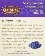 CELESTIAL SEASONINGS HERB TEA,SLPYTIME,KDS,GRP, 20 BAG N5
