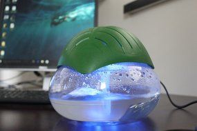 EcoGecko Green Leaf Air Cleaner &amp; Revitalizer Essential Oil Diffuser with 10ml Lavender Oil