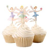 BETOP&reg; Set of 24 Pieces Cute Ballet Dancer Girls Fairy Peri Dessert Muffin Cupcake Toppers for Picnic Wedding... N3