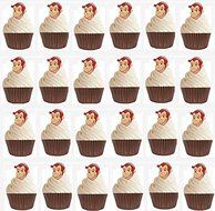 24 Curious George Cupcake Rings with 24 Brown Baking Cups