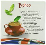 Typhoo British Tea, Decaf, Foil fresh teabags, 80 Count N14