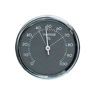 Analog Hygrometer Humidity Gauge 1.75 in. Diameter Round with Gray Scale and Metal Bezel
