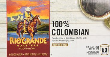 Rio Grande Roasters Premium Dark Coffee Single Serve K-Cup, 80 Count (Compatible with 2.0 Keurig Brewers) N15