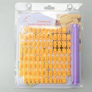 Great Value ZD153 Creative English Letters &amp; Numbers &amp; Stamp Pattern Cookie Mold Set Yellow &amp; Purple N4